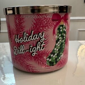 NEW- Bath & Body Works Holiday Dill-Ight 3 Wick Candle Limited Edition